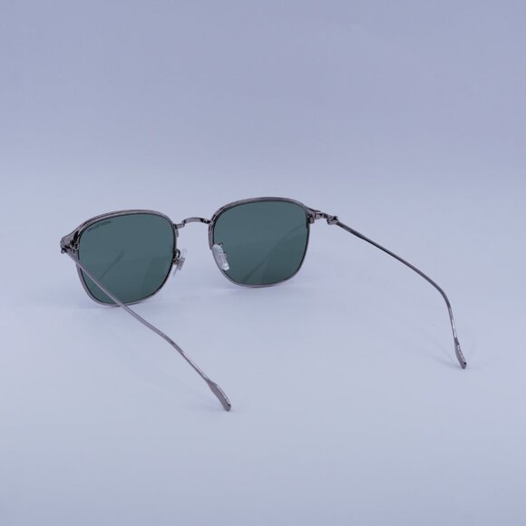 Montblanc MB0189S 005 Sunglasses Grey Square Frame, Green Lenses - Picture 7 of 11